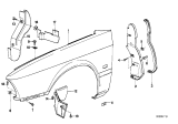 Diagram for 1988 BMW M5 Fender Splash Shield - 51711874601