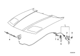 Diagram for 1991 BMW 850i Hood Cable - 51231970587