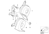 Diagram for BMW Alpina V8 Roadster Horn - 61338385716