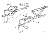 Diagram for 1988 BMW 635CSi Window Regulator - 51331921505