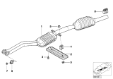 Diagram for BMW 328Ci Exhaust Resonator - 18301437600