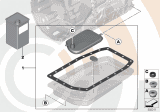 Diagram for 2002 BMW 530i Automatic Transmission Filter - 24152333915