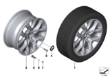 Diagram for 2008 BMW X5 Alloy Wheels - 36116788007