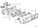 Diagram for 1988 BMW 750iL Blower Control Switches - 64119061886