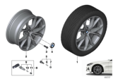 Diagram for 2020 BMW 330i Alloy Wheels - 36116883518