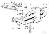 Diagram for 1975 BMW 530i Intake Manifold Gasket - 11611730788