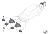 Diagram for 2016 BMW 640i Parking Assist Distance Sensor - 66209233028