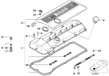 Diagram for 2005 BMW 325Ci Valve Cover Gasket - 11129070990