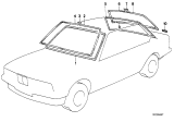 Diagram for 1982 BMW 633CSi Weather Strip - 51311839116