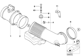 Diagram for BMW 740iL Mass Air Flow Sensor - 13621433567