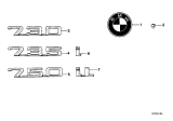 Diagram for 1991 BMW 750iL Emblem - 51141969466