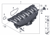 Diagram for BMW 335i xDrive Intake Manifold Gasket - 11617588624