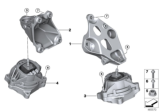 Diagram for 2016 BMW 330e Motor And Transmission Mount - 22116865470