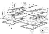 Diagram for 2001 BMW 540i Valve Cover Gasket - 11121733969