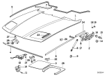 Diagram for 1996 BMW 840Ci Hood Latch - 51231970591