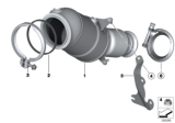 Diagram for 2016 BMW 328i xDrive Catalytic Converter - 18307607665