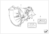 Diagram for 1991 BMW 525i Transmission Assembly - 23001222399