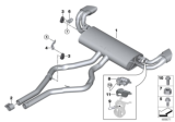 Diagram for BMW X5 Exhaust Resonator - 18307645677
