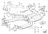 Diagram for 1995 BMW 840Ci Exhaust Flange Gasket - 18111719370