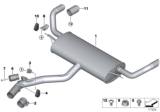 Diagram for 2009 BMW X5 Exhaust Resonator - 18307805001
