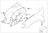 Diagram for 2006 BMW X5 Fender Splash Shield - 51717129444