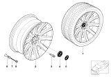 Diagram for 2007 BMW 760Li Alloy Wheels - 36116753241