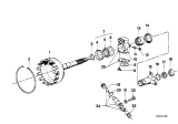 Diagram for 1980 BMW 633CSi Automatic Transmission Seal - 24111207428