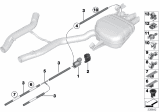 Diagram for BMW 550i GT Muffler Hanger Straps - 18307551543