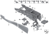 Diagram for 2016 BMW X6 Center Console Base - 51169252117