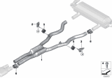 Diagram for BMW 840i Gran Coupe Exhaust Resonator - 18308699096