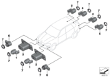 Diagram for BMW 535i GT Parking Assist Distance Sensor - 66209270491