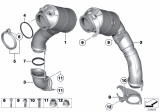 Diagram for 2009 BMW 750i Exhaust Flange Gasket - 18307577959