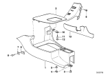 Diagram for 1991 BMW M5 Center Console Base - 51168181506