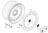 Diagram for 2003 BMW 525i Wheel Cover - 36136768639