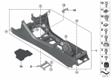 Diagram for BMW 840i Center Console Base - 51166996345