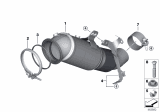 Diagram for 2018 BMW 540i xDrive Catalytic Converter - 18328652180