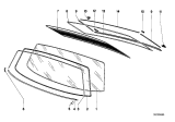 Diagram for 1985 BMW 524td Weather Strip - 51311822185