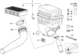 Diagram for 2000 BMW 750iL Air Intake Coupling - 13711436388