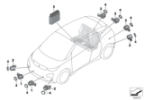 Diagram for BMW i3 Parking Assist Distance Sensor - 66206823112