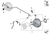 Diagram for BMW X3 Brake Booster Vacuum Hose - 11668654621