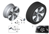 Diagram for 2020 BMW 530i Alloy Wheels - 36116868047