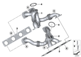Diagram for BMW M6 Exhaust Manifold - 11627843780