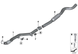 Diagram for BMW M235i Exhaust Pipe - 18307633096