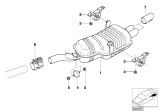 Diagram for 2000 BMW 323Ci Exhaust Pipe - 18101437601