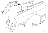 Diagram for 1985 BMW 325e Fender Splash Shield - 51711942807