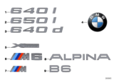 Diagram for BMW 650i xDrive Gran Coupe Emblem - 51147363744