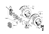 Diagram for 1970 BMW 2500 Brake Backing Plate - 34111111336