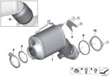 Diagram for 2014 BMW 535d xDrive Catalytic Converter - 18308515094
