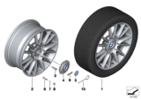 Diagram for BMW 550i GT xDrive Alloy Wheels - 36117841225