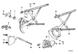 Diagram for 1985 BMW 524td Window Regulator - 51331921472